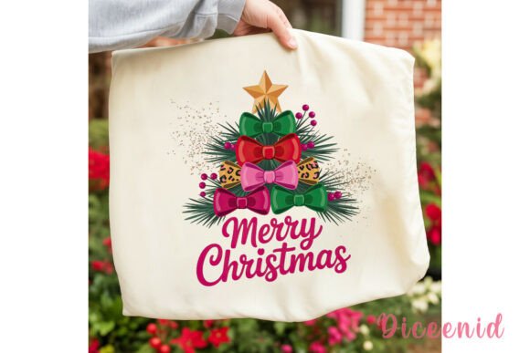Bows Christmas Tree Sublimation Design: Illustrations for Bloggers