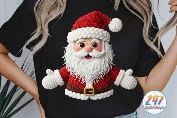 Crochet Santa Face Clipart: Festive Illustrations