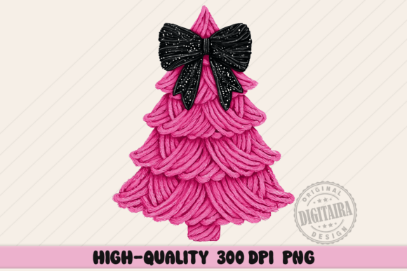 Faux Yarn Pink Christmas Tree Png: Illustrations Review