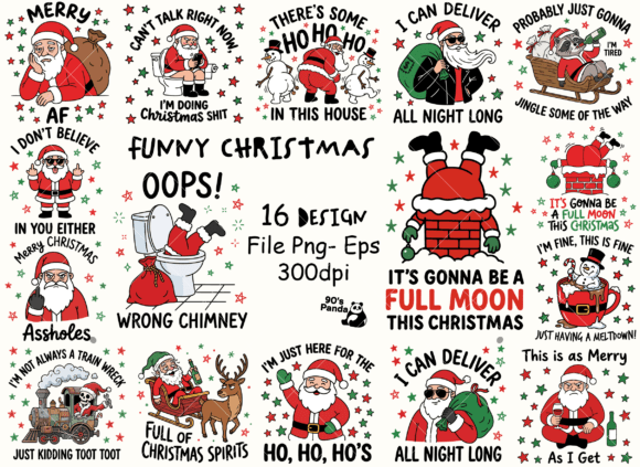 Funny Christmas Humor Bundle: Illustrations Review