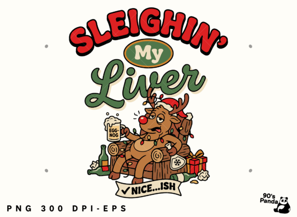 Funny Christmas Sleighin Liver Embroidery Review