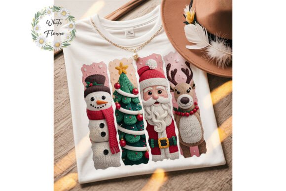 Knitted Christmas Characters PNG Clipart & Illustrations