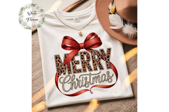 Leopard Merry Christmas Bow PNG Clipart Review
