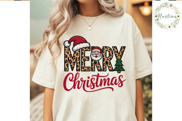 Leopard MERRY Christmas PNG Clipart for Illustrations