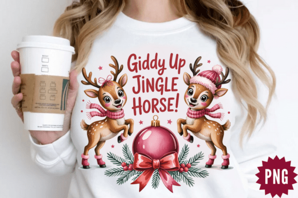 Preppy Cowgirl Christmas PNG: Western Illustrations