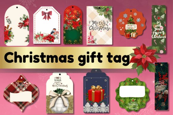 Printable Christmas Gift Tags: Festive Illustrations