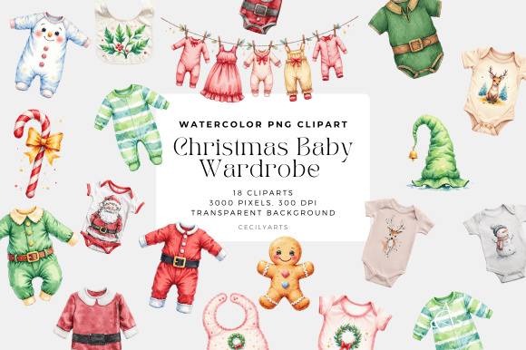 Review: Christmas Baby Wardrobe Cliparts Illustrations