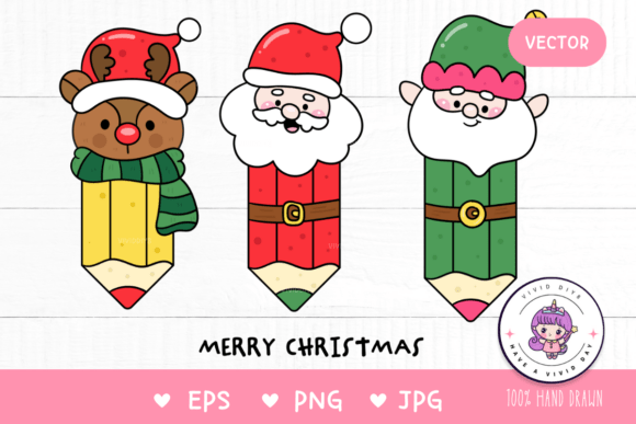 Review: Christmas Pencil Reindeer Santa and Elf