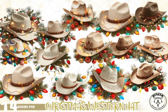 Review: Christmas Western Hat Clipart PNG for Embroidery