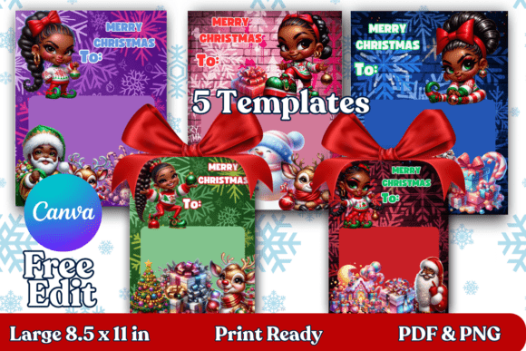 Review: Editable Christmas Treat Cards for Kids Illustrations