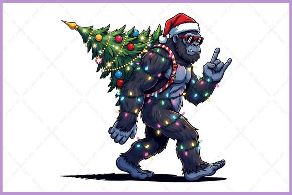 Review: Funny Christmas Santa Bigfoot PNG for Illustrations