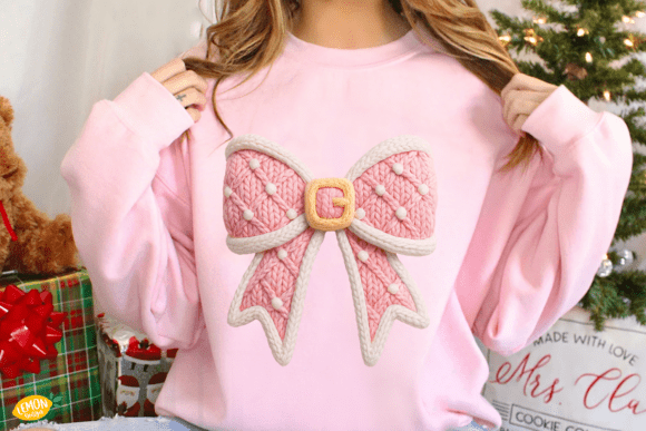 Review: Pink Bow Christmas Crochet Faux Yarn PNG