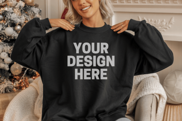 Reviewing Christmas Gildan 18000 Sweatshirt Mockup Illustrations
