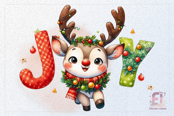 Reviewing Christmas JOY Reindeer Illustrations