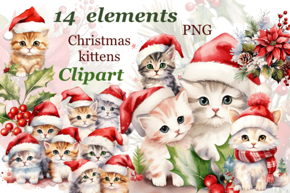Reviewing Christmas Kitten Clip Art for Embroidery