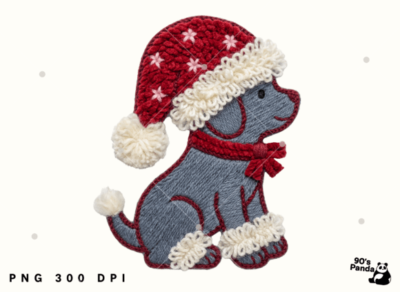 Reviewing Christmas Poodle Crochet PNG Illustrations