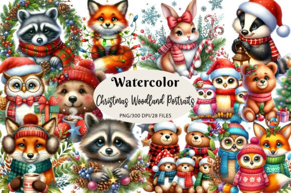 Reviewing Christmas Woodland Portraits Clipart for Stitching