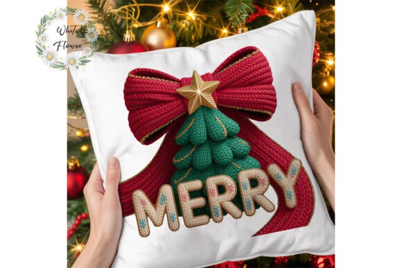Reviewing Knitted Merry Christmas PNG Clipart for Embroidery