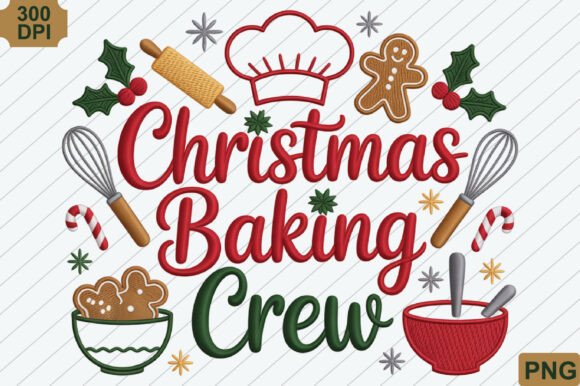 Reviewing the Christmas Baking Crew PNG for Embroidery