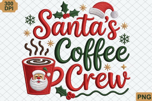 Santa’s Coffee Crew: Festive Illustrations